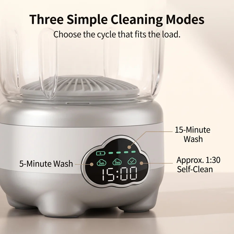 1.6L Foldable Mini Washing Machine – Portable Travel Washer