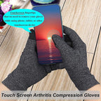 2 Pairs Arthritis Gloves for Pain, Hand Compression Gloves for Women Men, Carpal Tunnel, Joint Pain, Rheumatoid Arthritis Hand Support - Touchscreen Gloves for Typing, Work (Full Finger, Large)