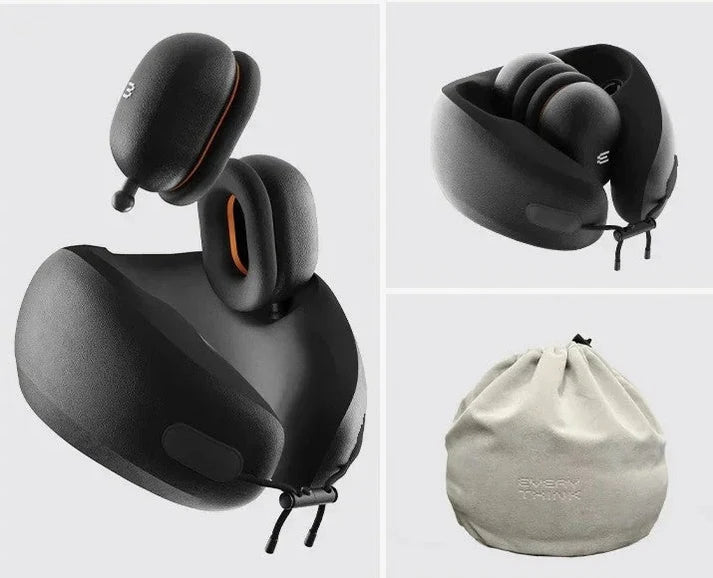U-Shaped Travel Neck Pillow with Memory Foam and Detachable Ear Covers – Portable Comfort Pillow for Travel