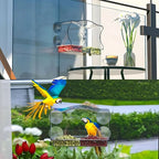 Transparent Acrylic Window Hummingbird Feeder – Clear-Mount Bird Feeding Station for Home Windows