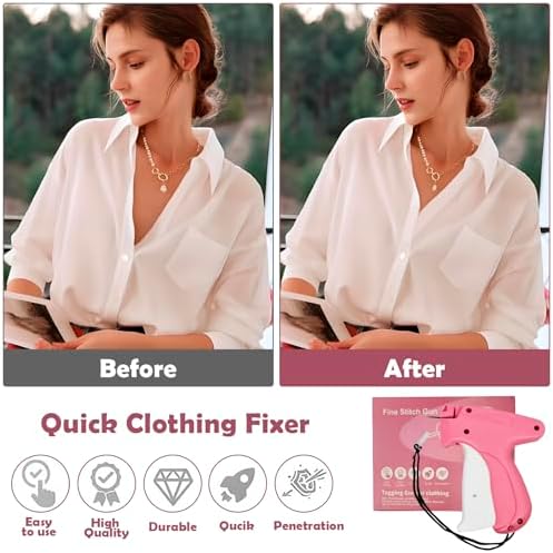 Portable Stitch Gun for Clothes – Handheld Quick Clothing Fixer Set with 2000 Fasteners