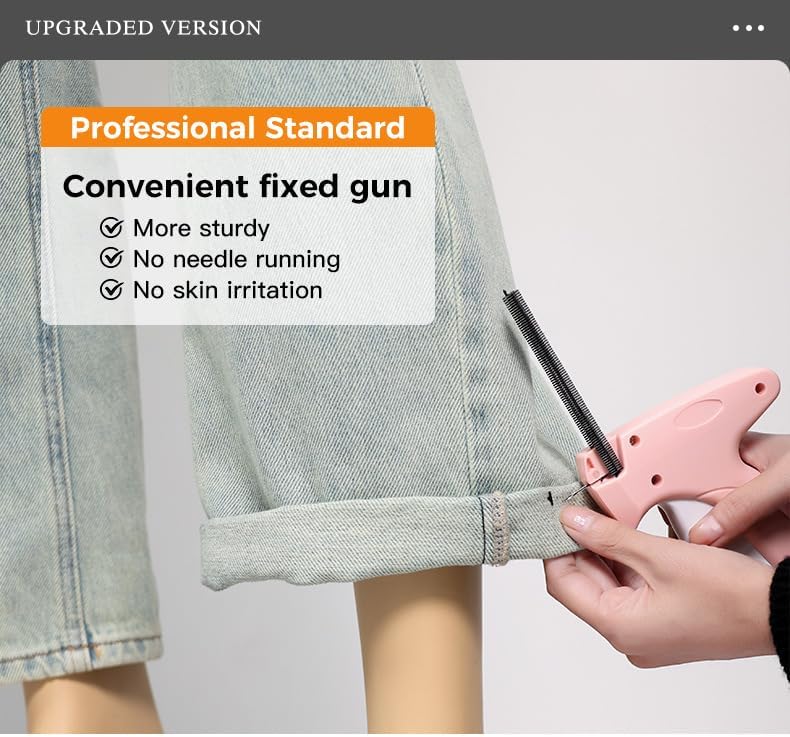 Portable Stitch Gun for Clothes – Handheld Quick Clothing Fixer Set with 2000 Fasteners