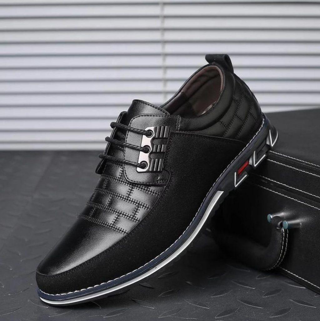 Gatsby Men's Leather Oxford Derby Shoes – Classic Formal Footwear