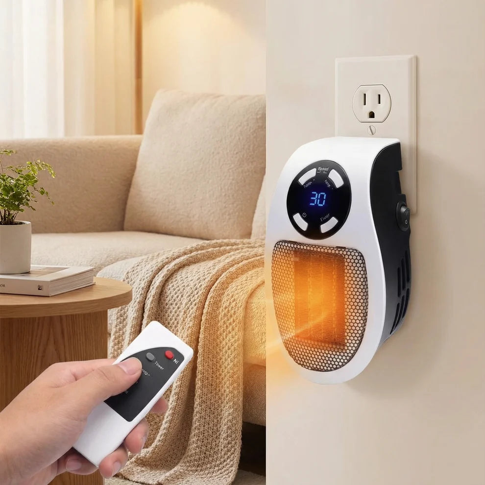 500W Mini Plug-In Electric Space Heater – Compact Portable Room Heater