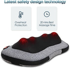 VIKTOR JURGEN Shiatsu Back Massager with Heat Function – Gray, Portable Massage Cushion