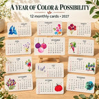 Plantable Seed Calendar 2027 – Eco-Friendly Growable Calendar with Stand
