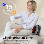 VIKTOR JURGEN Shiatsu Back Massager with Heat Function – Gray, Portable Massage Cushion