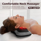 VIKTOR JURGEN Shiatsu Back Massager with Heat Function – Gray, Portable Massage Cushion