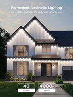 Govee Permanent Outdoor LED Lights 2 – 100 ft RGBIC Smart Lights with 100 Lighting Modes
