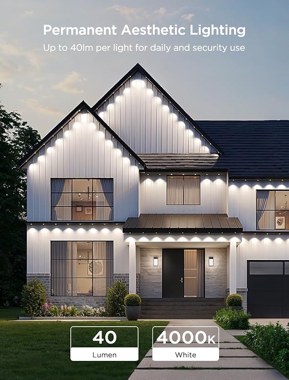 Govee Permanent Outdoor LED Lights 2 – 100 ft RGBIC Smart Lights with 100 Lighting Modes