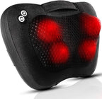 VIKTOR JURGEN Shiatsu Back Massager with Heat Function – Gray, Portable Massage Cushion