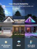 Govee Permanent Outdoor LED Lights 2 – 100 ft RGBIC Smart Lights with 100 Lighting Modes