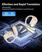 AI Translation Earbuds with Real-Time Translation and 60-Hour Battery Life
