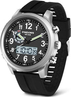 PINIDOUS Men’s Digital Analog Quartz Watch – Waterproof Wristwatch with Military-Inspired Design