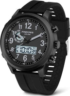 PINIDOUS Men’s Digital Analog Quartz Watch – Waterproof Wristwatch with Military-Inspired Design