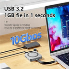 8-in-1 Magnetic M.2 NVMe SSD Enclosure – USB-C 3.2 Gen 2 10Gbps with 100W PD Charging for iPhone 15 Pro and MacBook