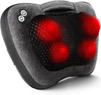 VIKTOR JURGEN Shiatsu Back Massager with Heat Function – Gray, Portable Massage Cushion