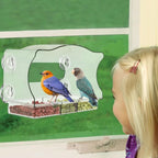 Transparent Acrylic Window Hummingbird Feeder – Clear-Mount Bird Feeding Station for Home Windows