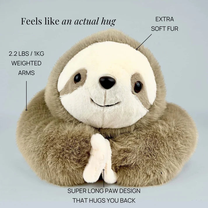 Sunnie the Sloth Weighted Plush Animal – Soft Stuffed Sloth Toy for Home and Everyday Use