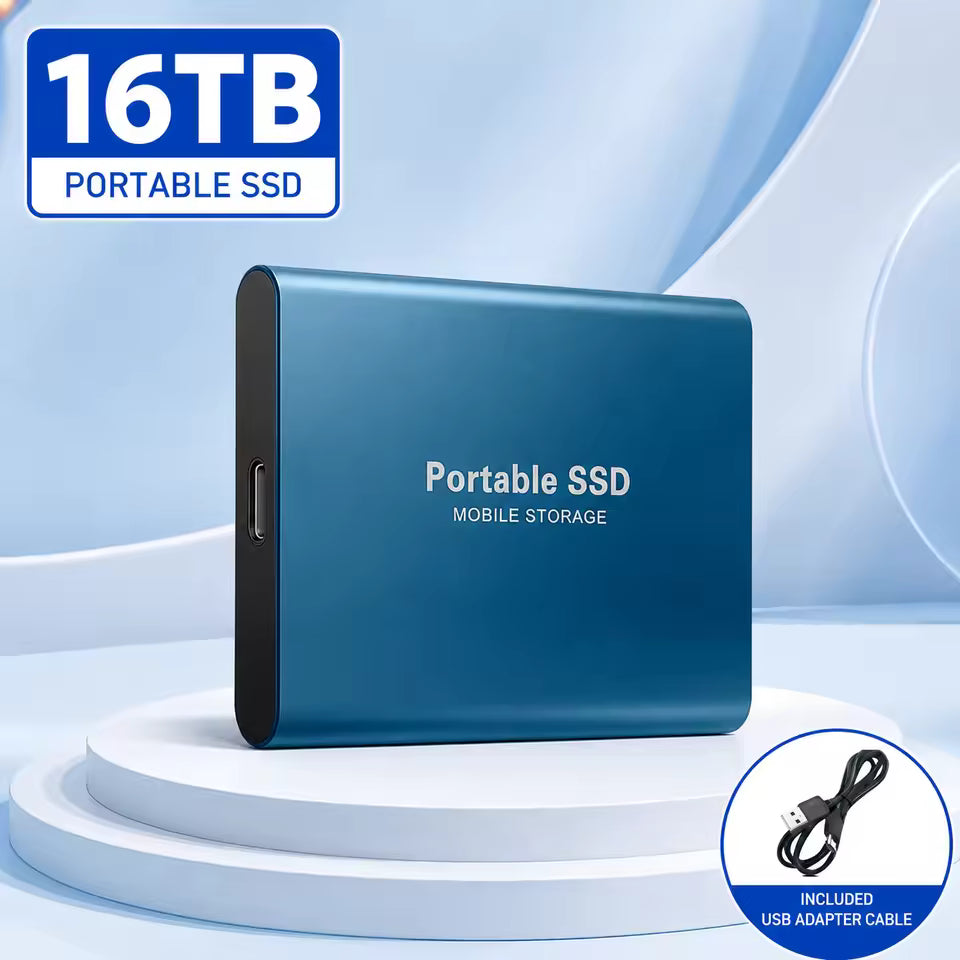 Portable External SSD with USB 3.0 Type-C Connectivity, High-Speed Data Storage Drive for Laptop, PC, and Mac