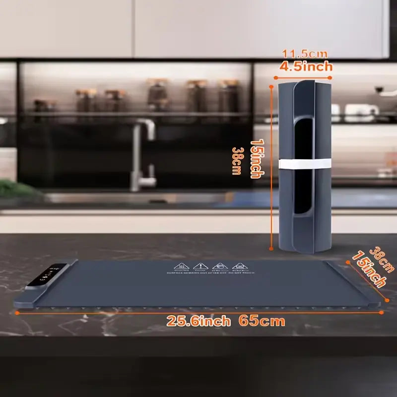 Portable Food Warming Mat with 3 Temperature Levels & 6-Hour Timer