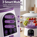 Electric Fruit and Vegetable Washer – 3.8L Purple Produce Cleaning Machine