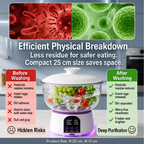 Electric Fruit and Vegetable Washer – 3.8L Purple Produce Cleaning Machine