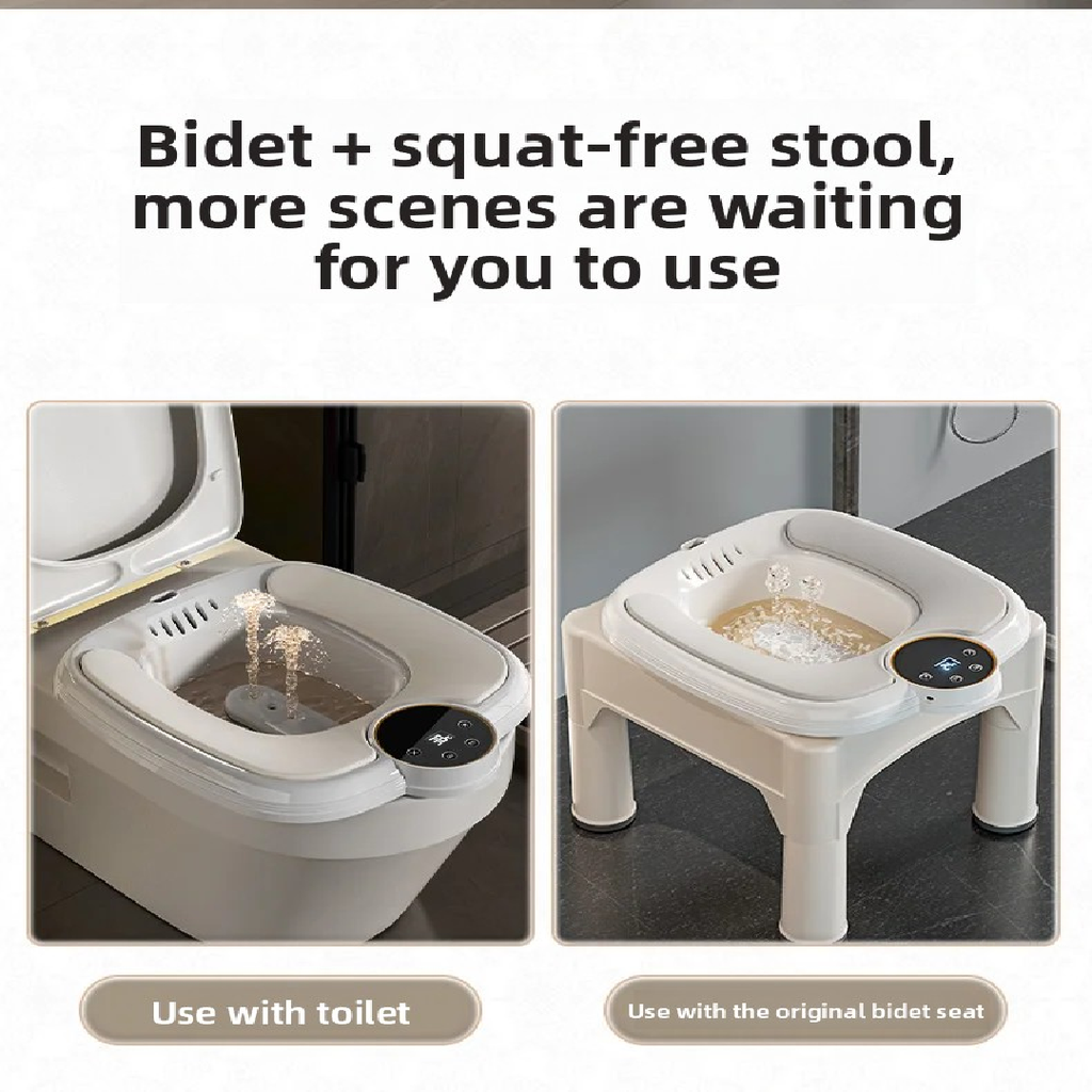 Electric Sitz Bath Basin with Stool – Temperature-Controlled Personal Bathing Seat