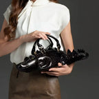 Crocodile Shaped Handmade PU Leather Handbag