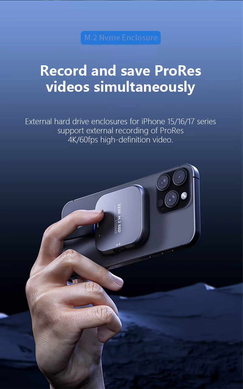 Magnetic M.2 NVMe SSD Expansion Dock – USB 3.2 Type-C 10Gbps with PD Fast Charging for iPhone, iPad, PS5 and Laptop