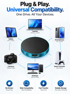 Magnetic Portable External SSD – Compact Solid State Drive with USB-C Connectivity
