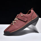 Men's Lightweight Casual Leather Shoes – Breathable Slip-On Walking and Driving Shoes