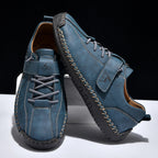 Men's Lightweight Casual Leather Shoes – Breathable Slip-On Walking and Driving Shoes