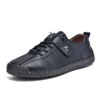 Men's Lightweight Casual Leather Shoes – Breathable Slip-On Walking and Driving Shoes