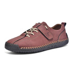 Men's Lightweight Casual Leather Shoes – Breathable Slip-On Walking and Driving Shoes