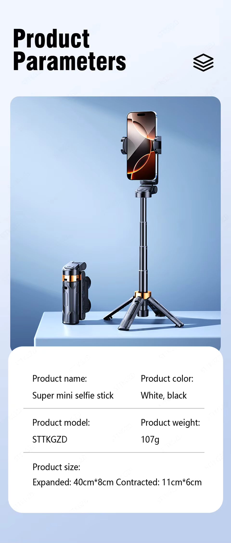 Mini Selfie Stick with Bluetooth Remote – Portable Phone Holder for Photos, Videos and Live Streaming