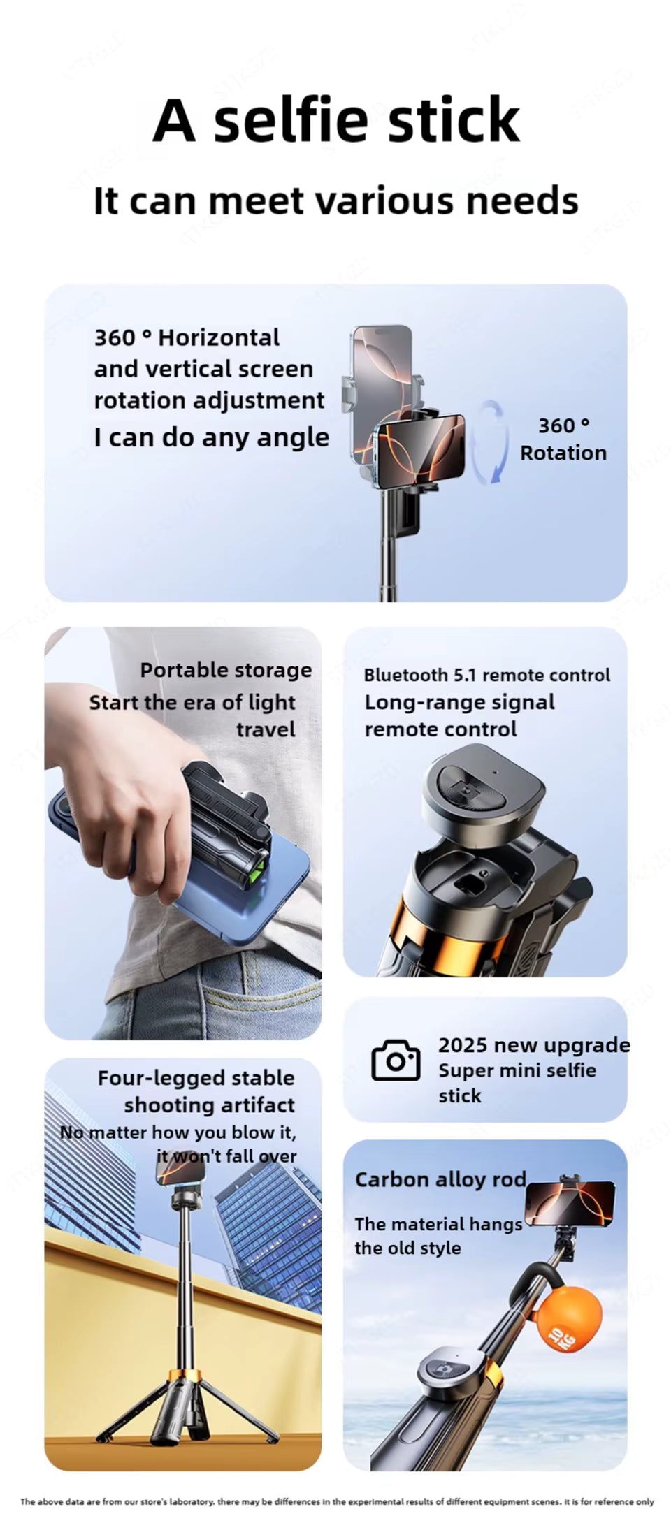 Mini Selfie Stick with Bluetooth Remote – Portable Phone Holder for Photos, Videos and Live Streaming