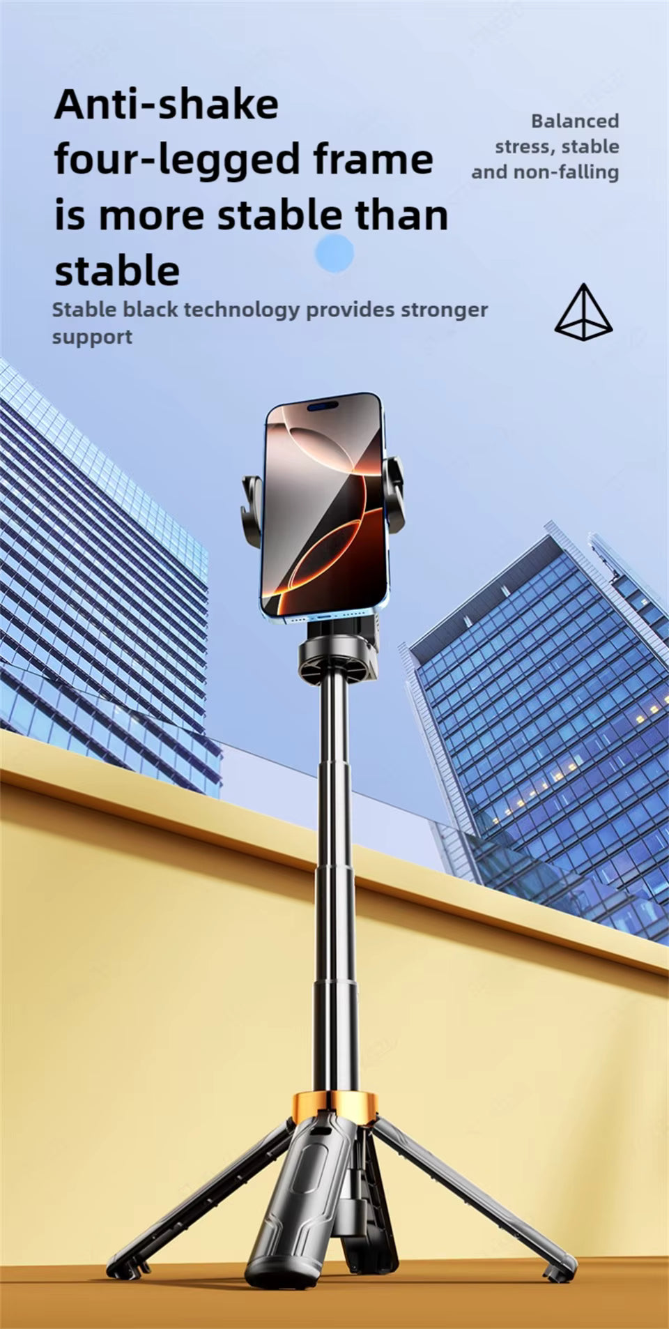 Mini Selfie Stick with Bluetooth Remote – Portable Phone Holder for Photos, Videos and Live Streaming
