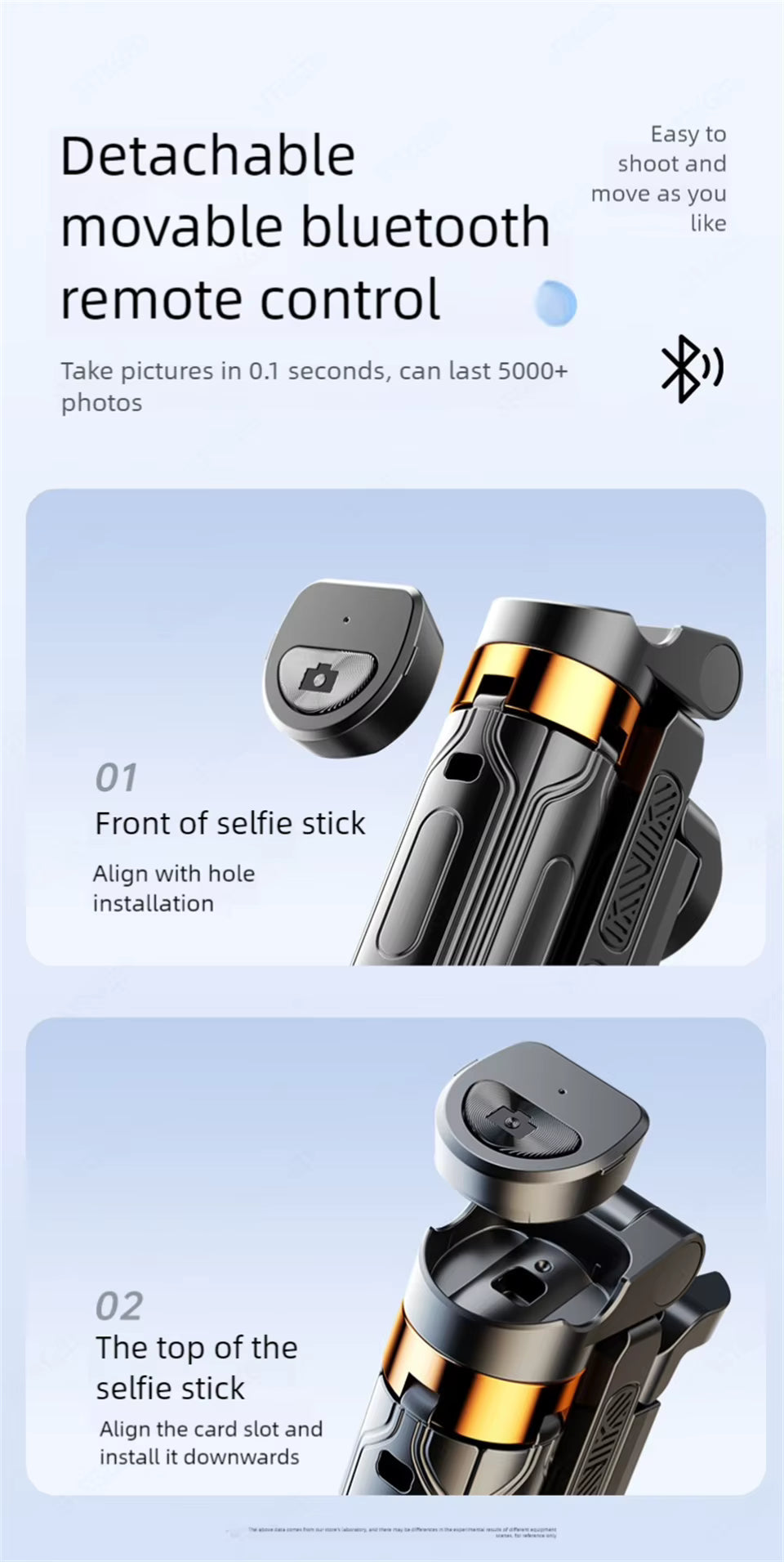 Mini Selfie Stick with Bluetooth Remote – Portable Phone Holder for Photos, Videos and Live Streaming