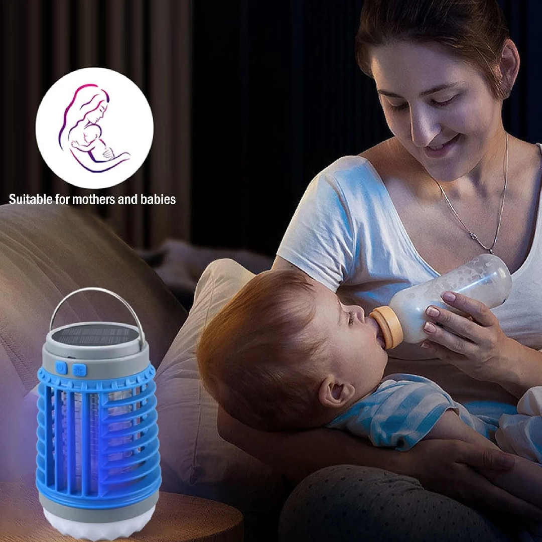 Mozz Guard Solar Mosquito Zapper – Waterproof Outdoor Insect Trap, Blue, 1 Piece