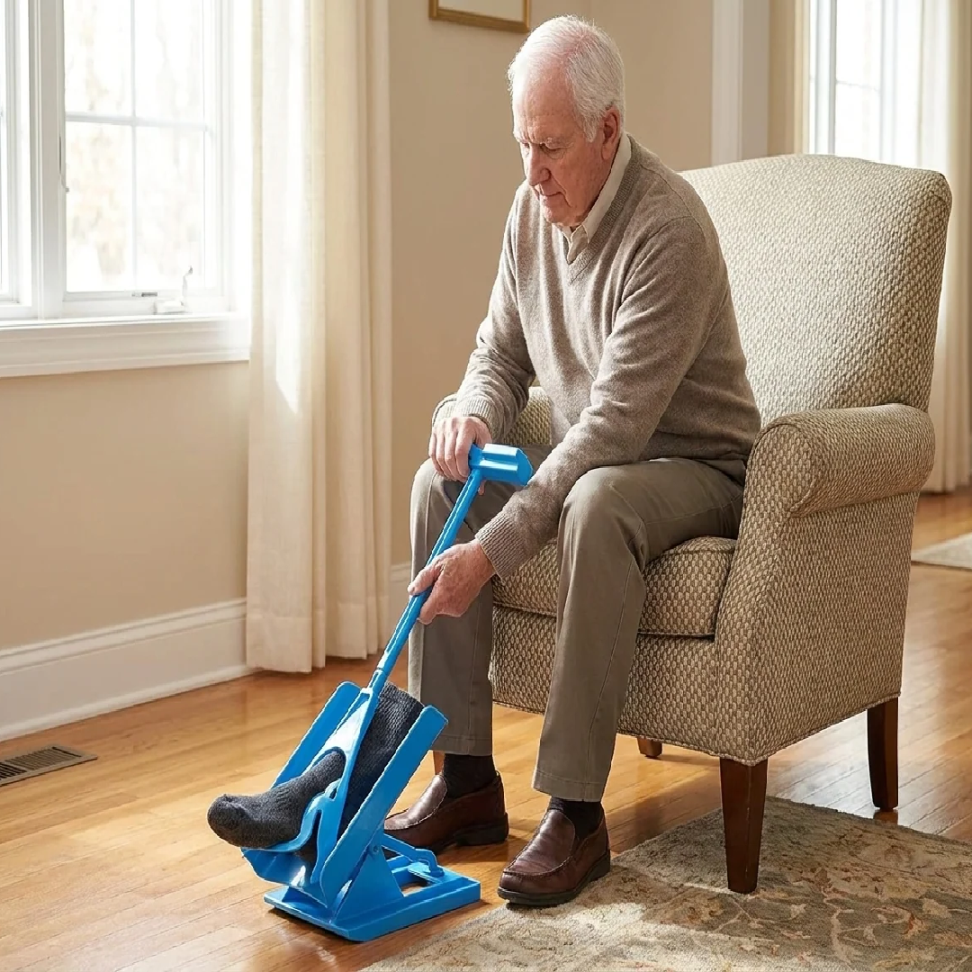 Compression Sock Aid with Hook Handle – Easy Wear Sock Helper for Everyday Use