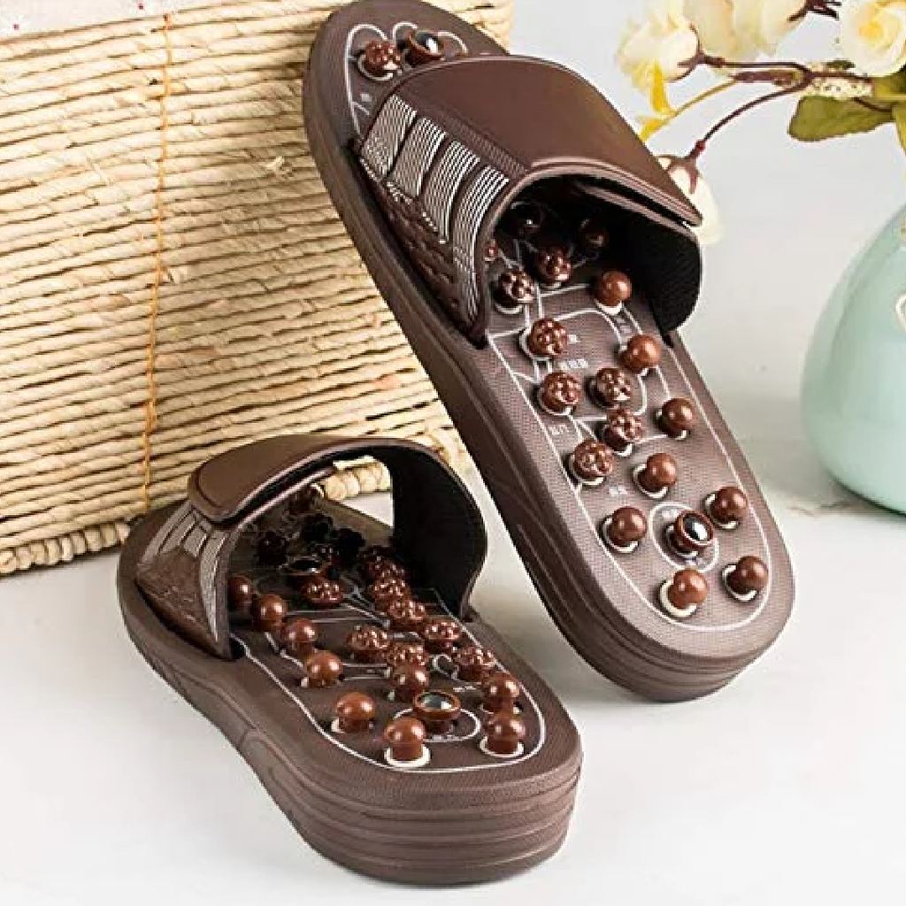 Acupressure Foot Massage Slippers for Men and Women – Reflexology Sandals, XL