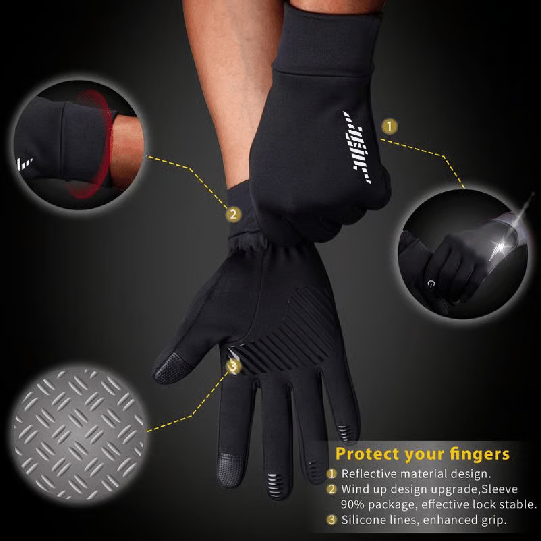 Unisex Thermal Winter Gloves with Touchscreen-Compatible Fingertips