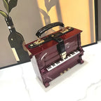 Piano Shaped Crossbody Shoulder Handbag