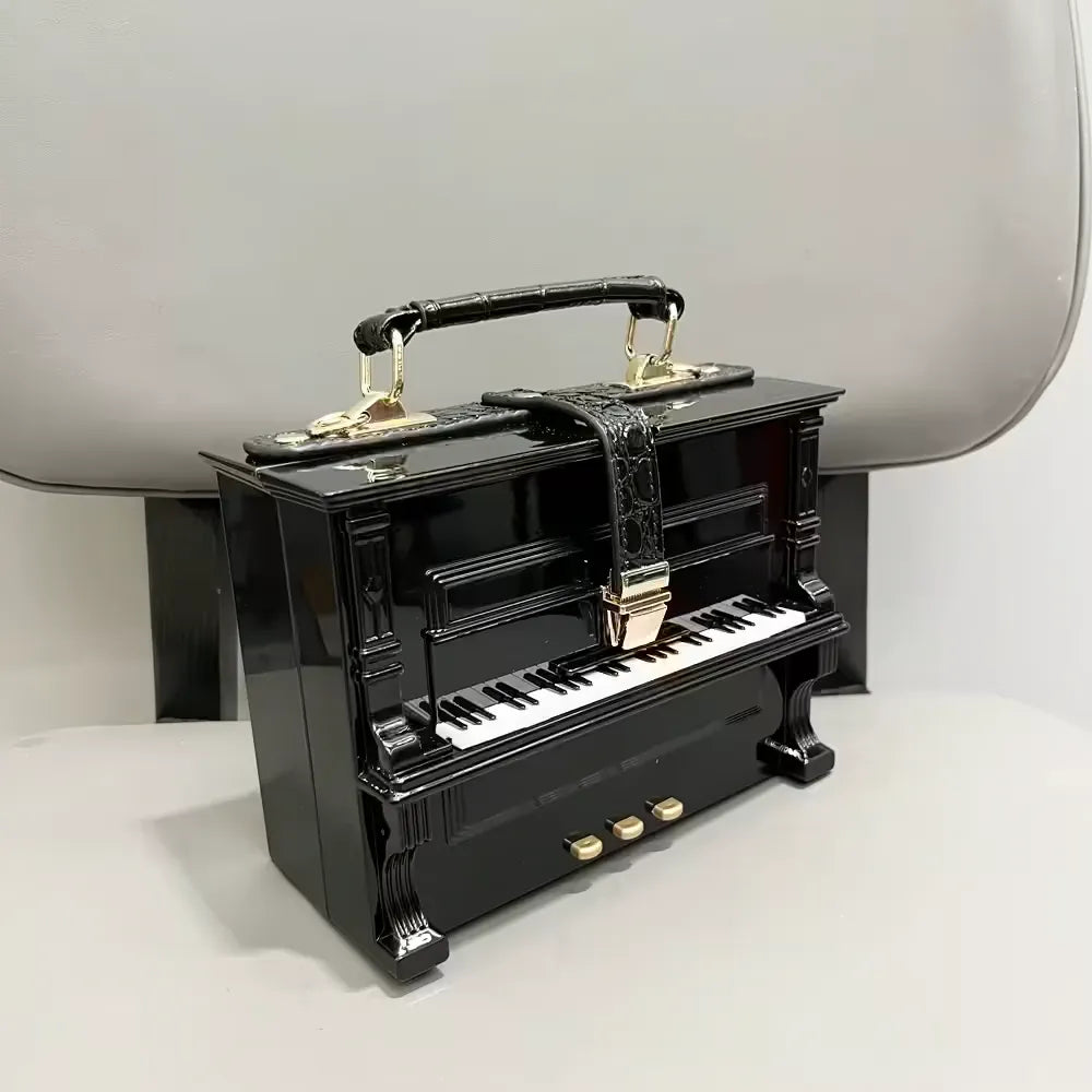 Piano Shaped Crossbody Shoulder Handbag