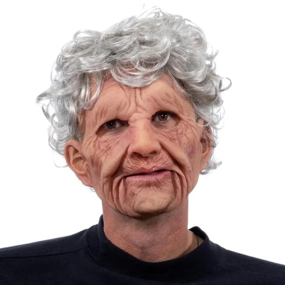 Realistic Old Man Latex Full-Face Mask – Halloween, Cosplay and Costume Party Accessory