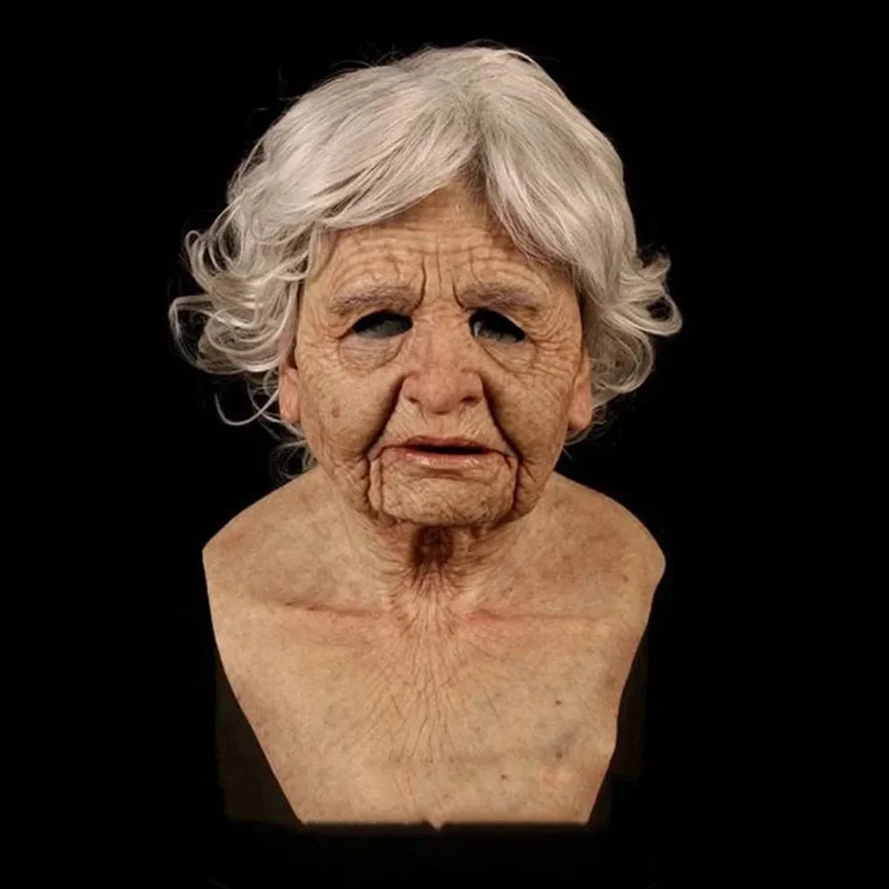 Realistic Old Man Latex Full-Face Mask – Halloween, Cosplay and Costume Party Accessory
