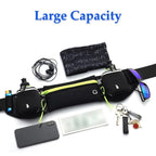 Running Waist Pack with Water Bottles – Adjustable Belt for Phones up to 7 Inches, Hiking and Outdoor Activities