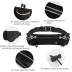 Running Waist Pack with Water Bottles – Adjustable Belt for Phones up to 7 Inches, Hiking and Outdoor Activities