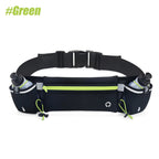 Running Waist Pack with Water Bottles – Adjustable Belt for Phones up to 7 Inches, Hiking and Outdoor Activities